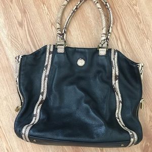 Tory Burch Black calfskin tote